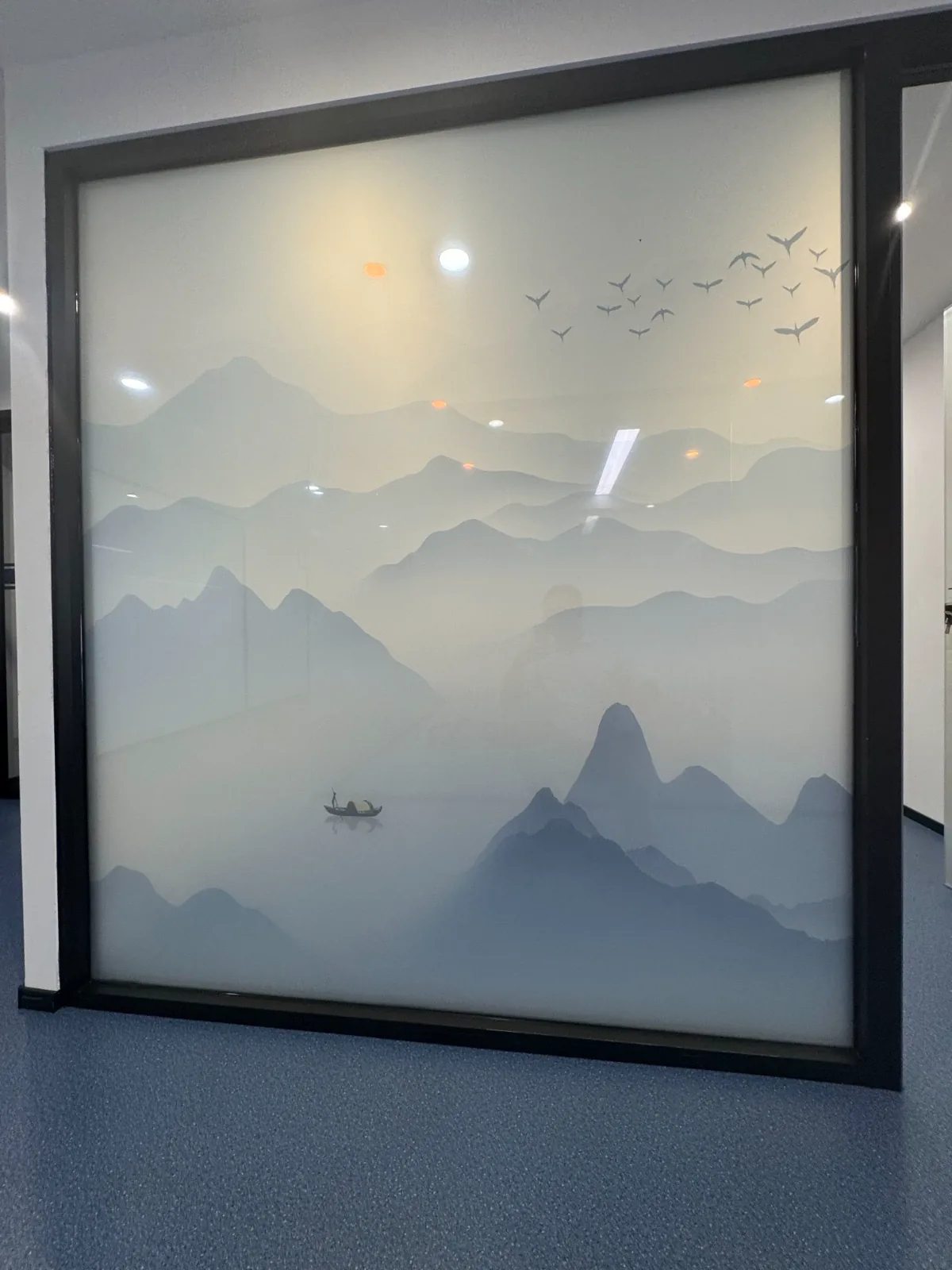 Commercial conference room concealed by Smart Film in private mode